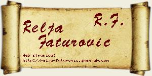 Relja Faturović vizit kartica